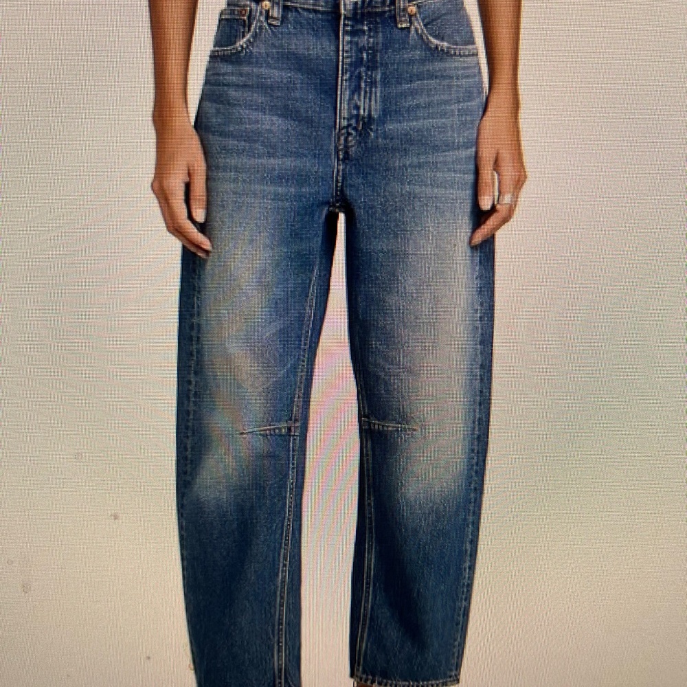 Madewell The Darted Barrel-Leg Jean
